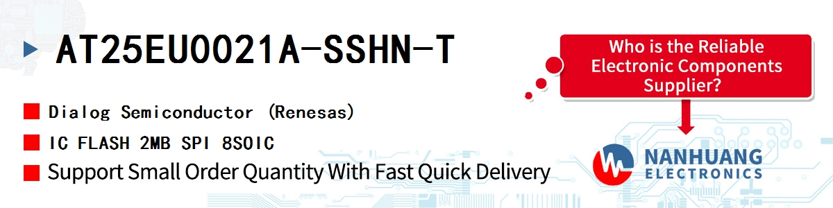 AT25EU0021A-SSHN-T Dialog IC FLASH 2MB SPI 8SOIC