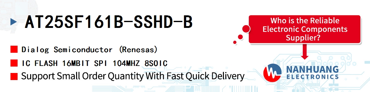 AT25SF161B-SSHD-B Dialog IC FLASH 16MBIT SPI 104MHZ 8SOIC