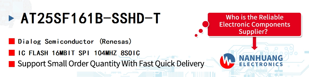 AT25SF161B-SSHD-T Dialog IC FLASH 16MBIT SPI 104MHZ 8SOIC