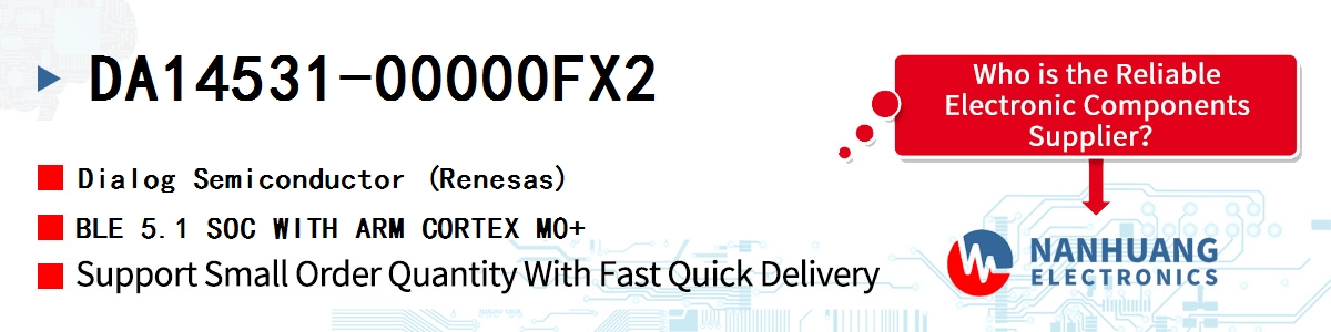 DA14531-00000FX2 Dialog BLE 5.1 SOC WITH ARM CORTEX M0+