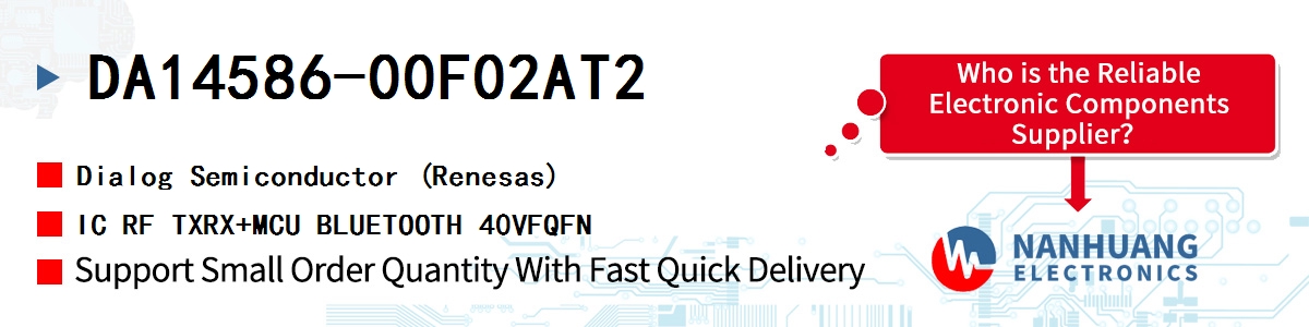 DA14586-00F02AT2 Dialog IC RF TXRX+MCU BLUETOOTH 40VFQFN