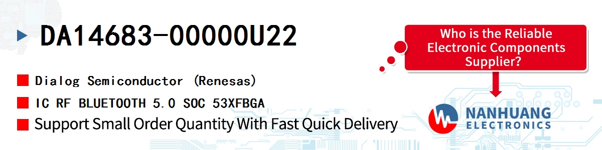 DA14683-00000U22 Dialog IC RF BLUETOOTH 5.0 SOC 53XFBGA