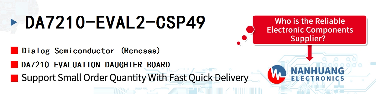 DA7210-EVAL2-CSP49 Dialog DA7210 EVALUATION DAUGHTER BOARD