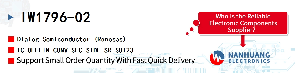 IW1796-02 Dialog IC OFFLIN CONV SEC SIDE SR SOT23