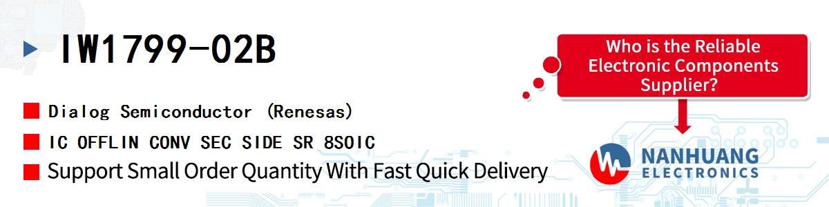 IW1799-02B Dialog IC OFFLIN CONV SEC SIDE SR 8SOIC