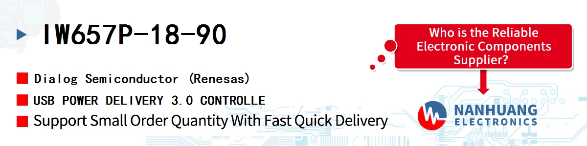 IW657P-18-90 Dialog USB POWER DELIVERY 3.0 CONTROLLE