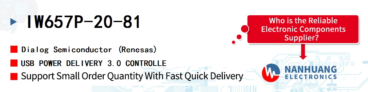 IW657P-20-81 Dialog USB POWER DELIVERY 3.0 CONTROLLE