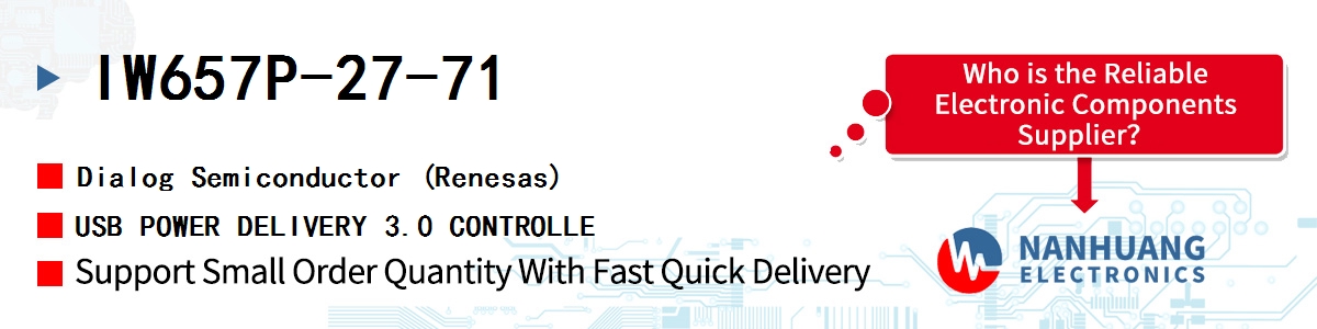 IW657P-27-71 Dialog USB POWER DELIVERY 3.0 CONTROLLE