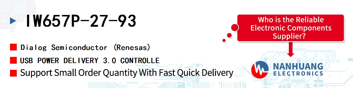 IW657P-27-93 Dialog USB POWER DELIVERY 3.0 CONTROLLE