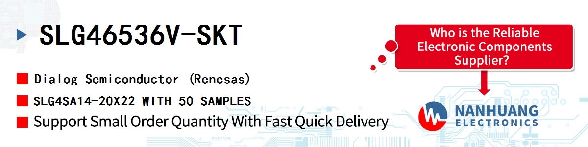 SLG46536V-SKT Dialog SLG4SA14-20X22 WITH 50 SAMPLES