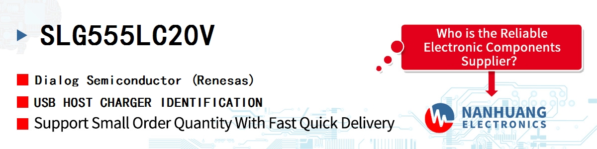 SLG555LC20V Dialog USB HOST CHARGER IDENTIFICATION