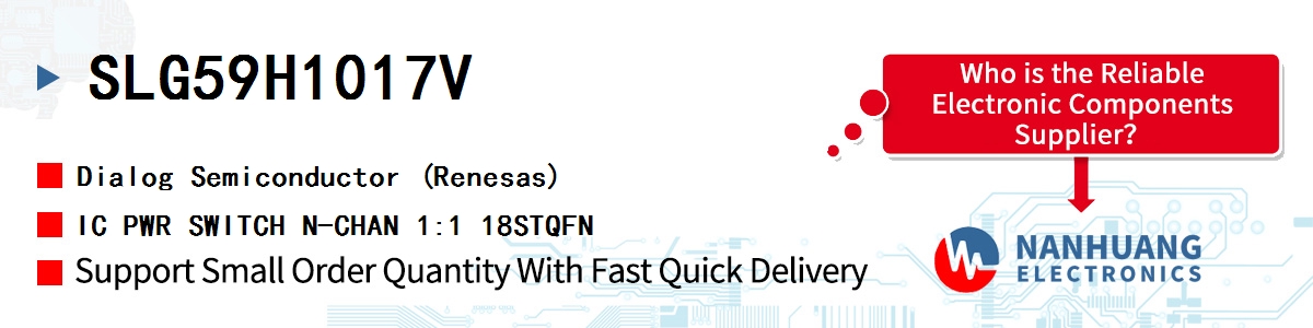 SLG59H1017V Dialog IC PWR SWITCH N-CHAN 1:1 18STQFN