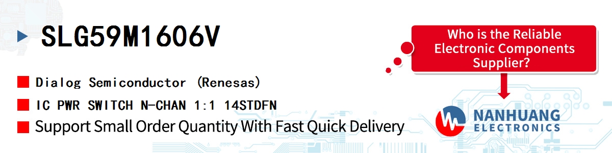 SLG59M1606V Dialog IC PWR SWITCH N-CHAN 1:1 14STDFN
