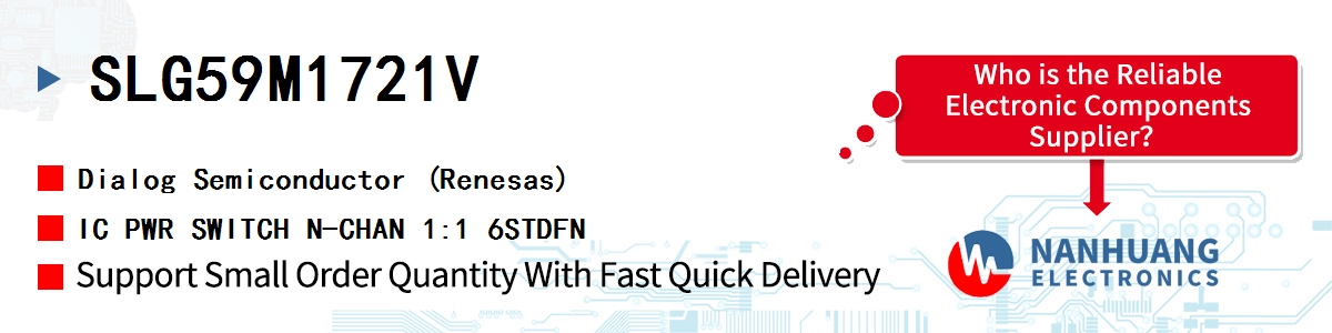 SLG59M1721V Dialog IC PWR SWITCH N-CHAN 1:1 6STDFN