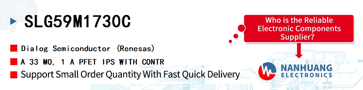 SLG59M1730C Dialog A 33 MO, 1 A PFET IPS WITH CONTR