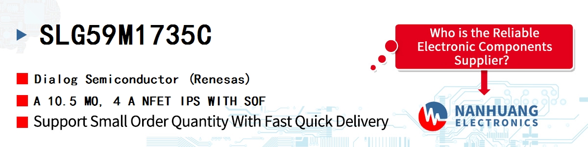 SLG59M1735C Dialog A 10.5 MO, 4 A NFET IPS WITH SOF