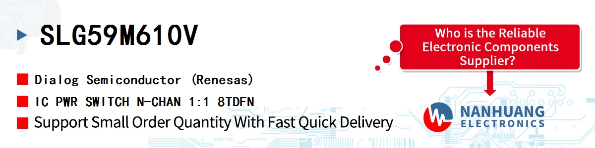 SLG59M610V Dialog IC PWR SWITCH N-CHAN 1:1 8TDFN