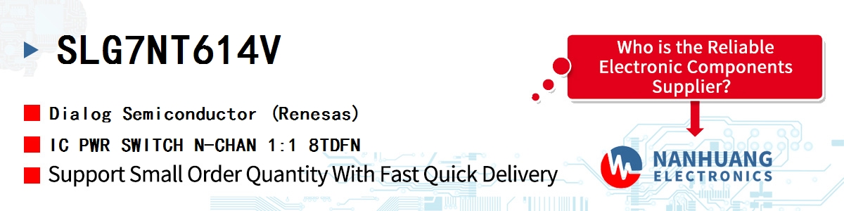 SLG7NT614V Dialog IC PWR SWITCH N-CHAN 1:1 8TDFN